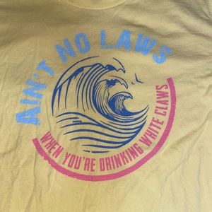 Yellow custom white claw T-shirt !